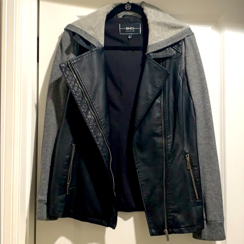 Black leather jacket
